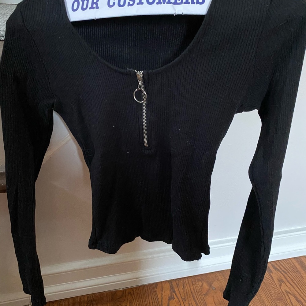 Garage half zip long sleeve shirt